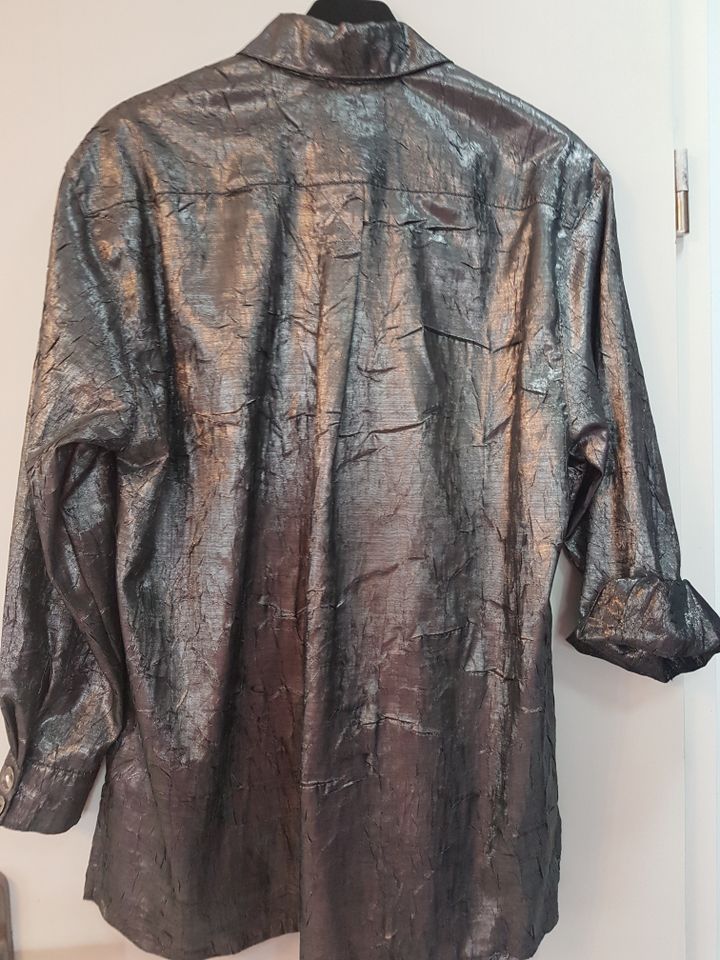 Designer-Longbluse"ashley brooke", Metallic-Look, Gr.40 – wie neu in Puchheim