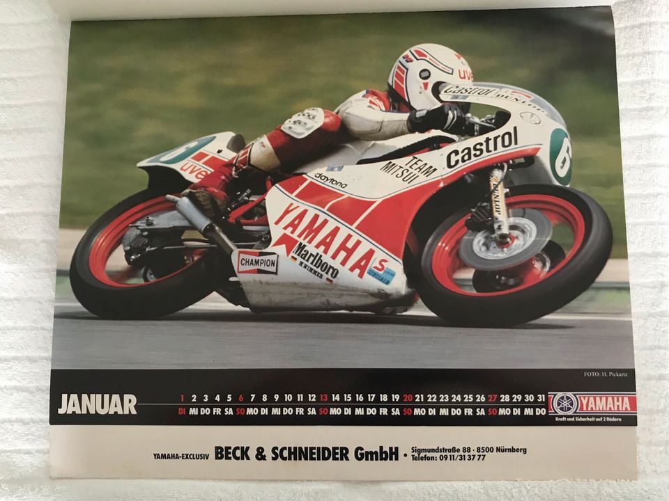 Motorsport Kalender Yamaha 1985 / 40x32 cm in Lichtenau