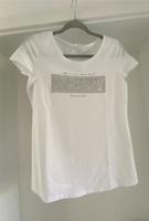 Esprit, T-shirt, weiß mit Aufdruck, Pailletten, silber, Gr. S Bayern - Fürstenzell Vorschau