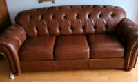 Ledersofa Dreisitzer Chesterfield  Cognacbrau München - Schwabing-West Vorschau