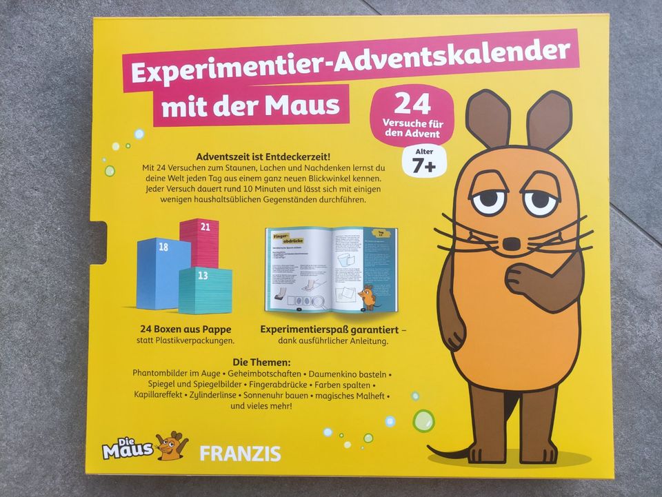 Sendung mit der Maus – Experimentierkasten – Adventskalender ab 7 in  Baden-Württemberg - Eschbronn | Weitere Spielzeug günstig kaufen, gebraucht  oder neu | eBay Kleinanzeigen ist jetzt Kleinanzeigen