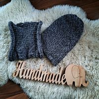 ❤️ NEU Handmade Kinder Strick Set Mütze und Loop grau Baden-Württemberg - Schelklingen Vorschau