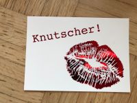 Postkarte Knutscher! Kussmund Kuss Lippenabdruck Weiß Rot unbesch Thüringen - Jena Vorschau