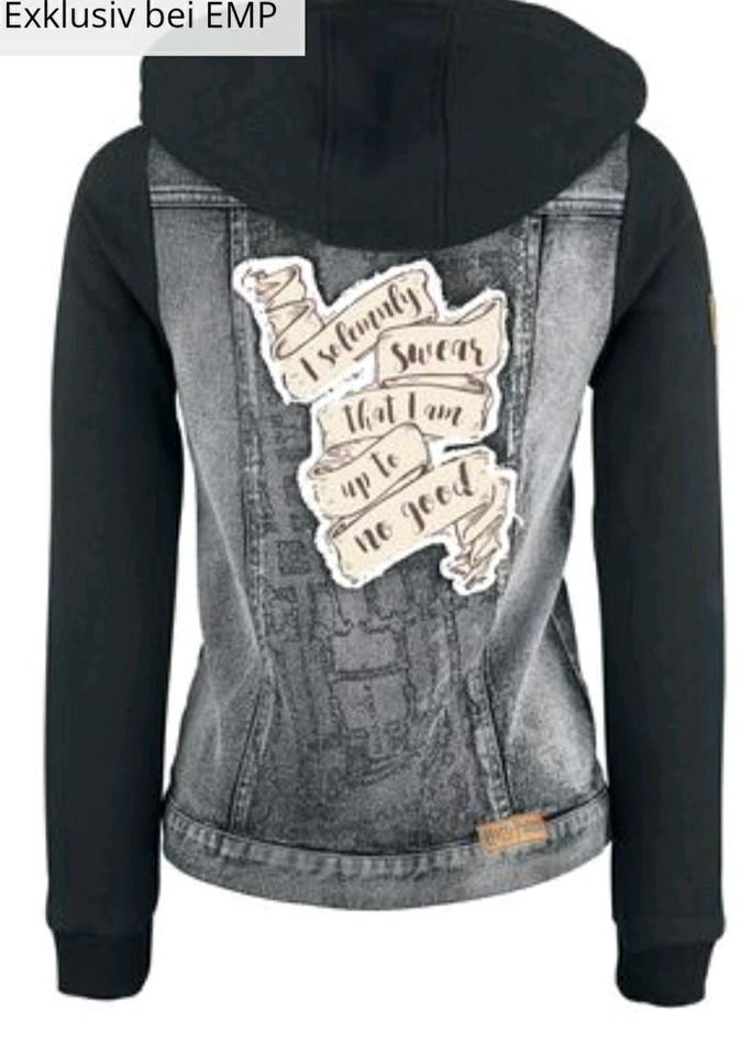 I solemnly Swear" Jeansjacke black denim von Harry Potter in Lotte