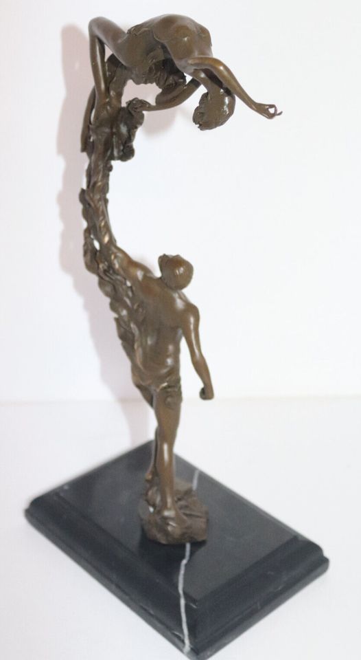 Bronze Skulptur Figur,"Artisten Paar", sign.Aldo Vitaleh , H.38cm in Borken