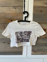 Crop top t Shirt Creme weiß Blumen S Nordrhein-Westfalen - Wachtendonk Vorschau
