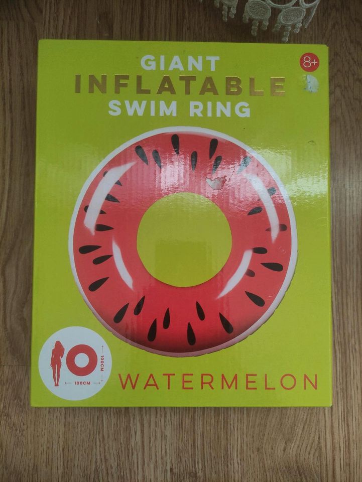 Giant Inflatable Ring Schwimmring Wassermelone Neu OVP 1m Primark in München