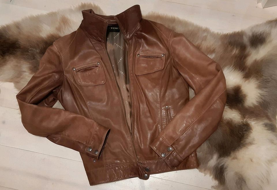 Damen Lederjacke Cognac Braun in Emmerich am Rhein