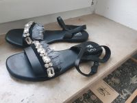 Kim Kay Sandalen Sandaletten Leder Strass Federn schwarz Gr. 39 Bayern - Regensburg Vorschau