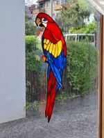 Kunsthandwerk Tiffany Glas Papagei Ara Rot/Gelb Baden-Württemberg - Leinfelden-Echterdingen Vorschau