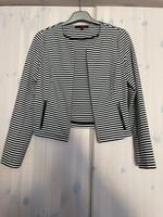 Tom Tailor Blazer Sweatjacke Größe S/36 weiß schwarz Streifen Brandenburg - Kolkwitz Vorschau