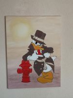 Handgemalt Acrylbild auf Leinwand Unikat 80x60cm Dagobert Duck P Hessen - Gründau Vorschau