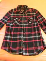 Superdry Bluse Flanellhemd S blau Pink kariert Hessen - Wettenberg Vorschau
