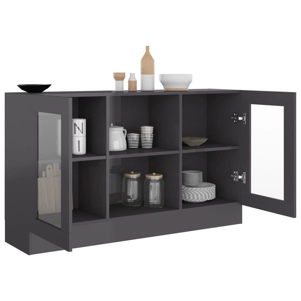 Vitrinenschrank Hochglanz-Grau 120x30,5x70 cm, 145€* in Köln