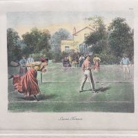 Antiker Druck/ Stahlschnitt handcoloriert Mixed Tennis 32 x 25 cm München - Au-Haidhausen Vorschau