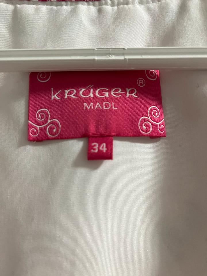 Krüger Madl Dirndl, rosa/pink mit Blumenmuster, Größe 34 (XS) in Stuttgart
