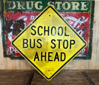 ORIG XXL SCHOOL BUS STOP AHEAD SCHILD USA SCHULBUS US DINER DEKO Nordrhein-Westfalen - Hamm Vorschau