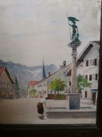 Gemälde Brunnen Partenkirchen, Original, Deko, 36x45,alter Rahmen Sachsen-Anhalt - Naumburg (Saale) Vorschau