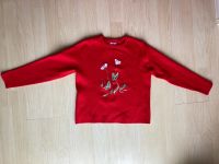 Roter Pullover mit Blumen Applikation Größe 128/134 Balabala Brandenburg - Eberswalde Vorschau