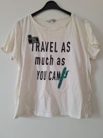 weißes T-Shirt "Travel as much as you can", Gr. L Berlin - Köpenick Vorschau