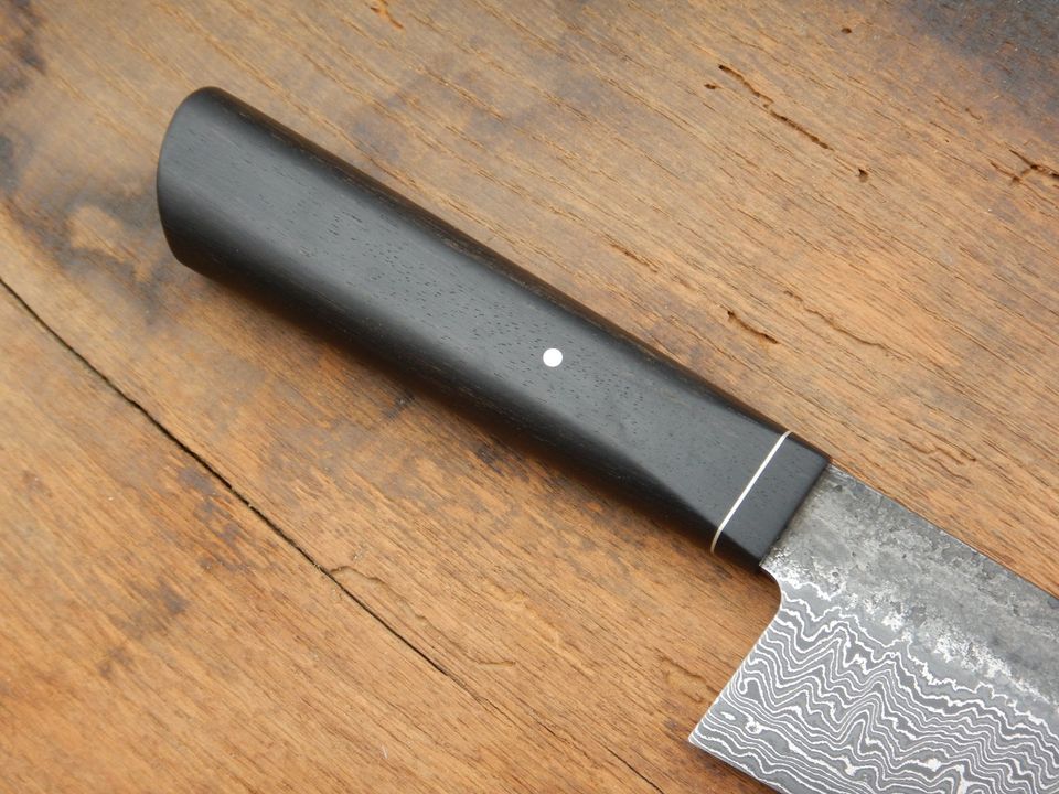 Santoku japanisches Kochmesser Damastmesser Handarbeit in Meschede