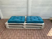 Palettensofa Outdoor mit Kissen Weiß Holz Sommer Brandenburg - Zossen-Dabendorf Vorschau