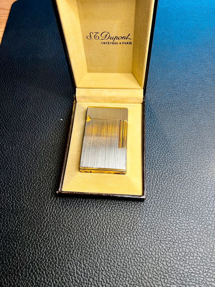 S.T. Dupond Feuerzeug Linie 2 Palladium Gold Silber in Riezlern