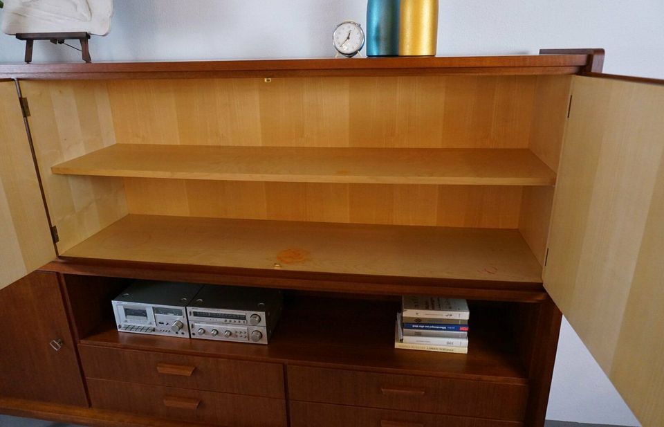 Highboard 2,20m 60er Jahre Musterring Teak Danish Design Vintage in Dresden