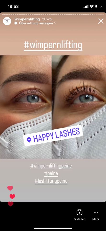 Wimpernlifting / Lashlifting mit Färben & Laminieren in Niedersachsen -  Peine | eBay Kleinanzeigen ist jetzt Kleinanzeigen