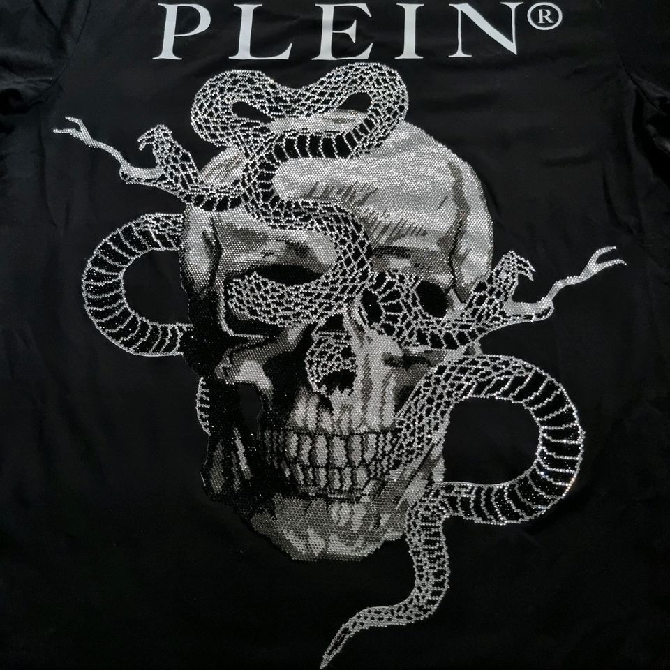 PHILIPP PLEIN HERREN T-SHIRT ROUND NECK SS SNAKE / L / NEU / in Ober-Mörlen