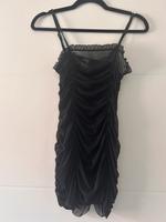 Sexy schwarzes Mesh-Kleid mit Raffung Sachsen-Anhalt - Schönhausen (Elbe) Vorschau