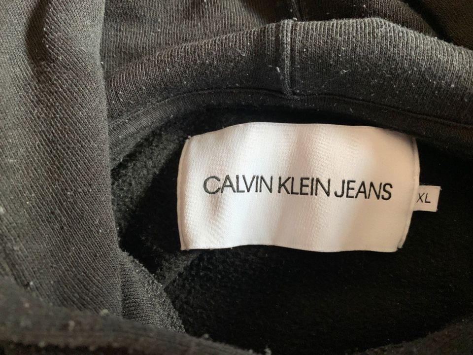 Calvin Klein Hoodie Kaputzenpullover Gr. XL schwarz in Waldbröl