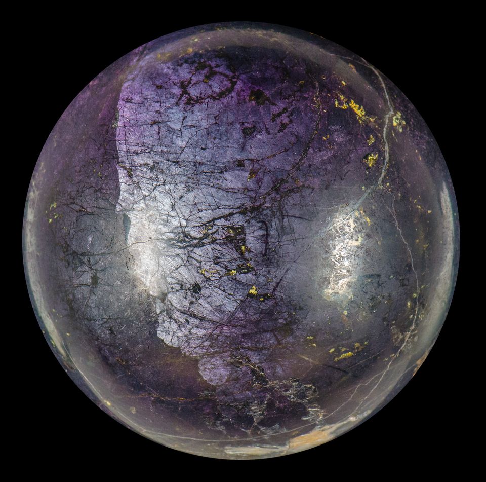 Kugel - Purpurit - Erongo - Namibia - 74 mm Mineralien Sammlung in Peine