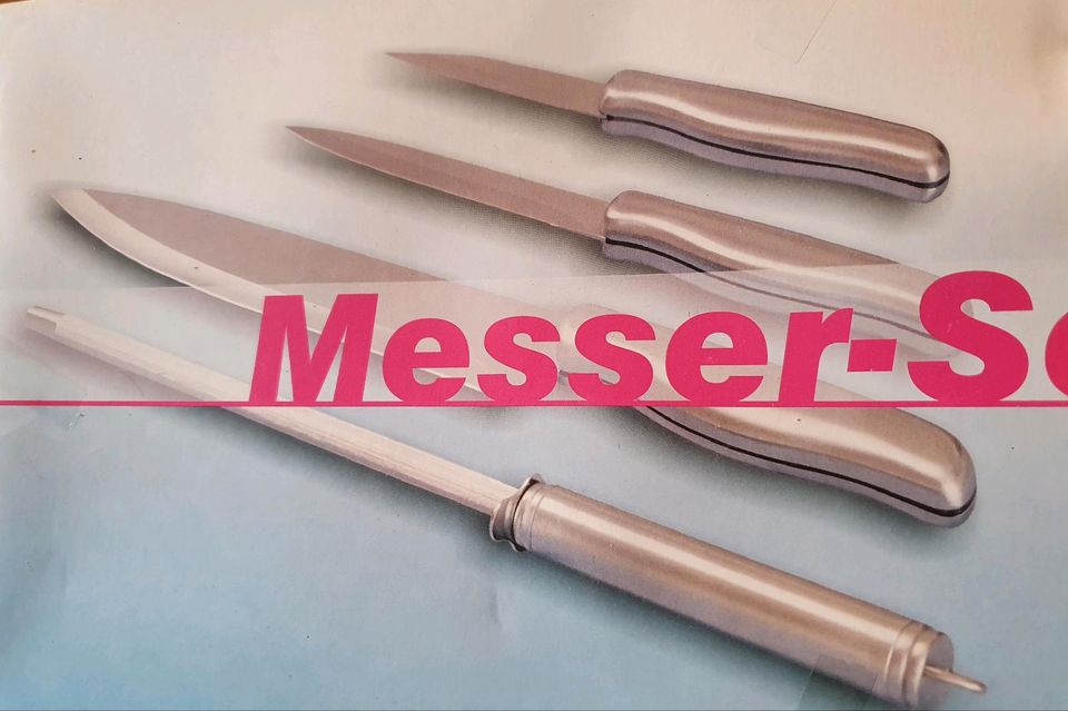 Rostfreien Edelstahl Messer Set mit Wetzstahl. in Bremerhaven