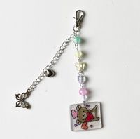 Rillakuma key chain with hears and butterflies beads Baden-Württemberg - Mannheim Vorschau