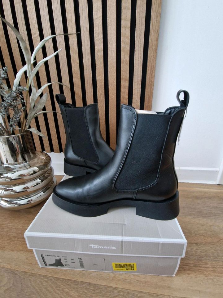 Tamaris Chelseaboots Plateau Leder NEU Gr. 39 in Hamburg