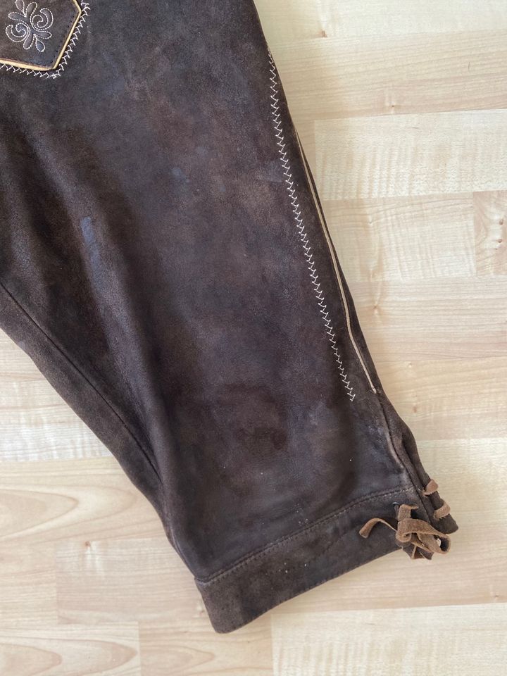 Kniebundlederhose Wildbock rehbraun Dreiviertel Lederhose  Gr. 25 in München