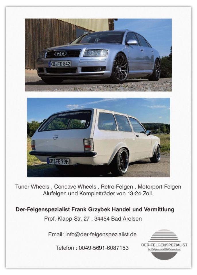 8x16 und 9x16 f. Mercedes Retro-Felgen Lochkreis 5x112 Youngtimer in Bad Arolsen