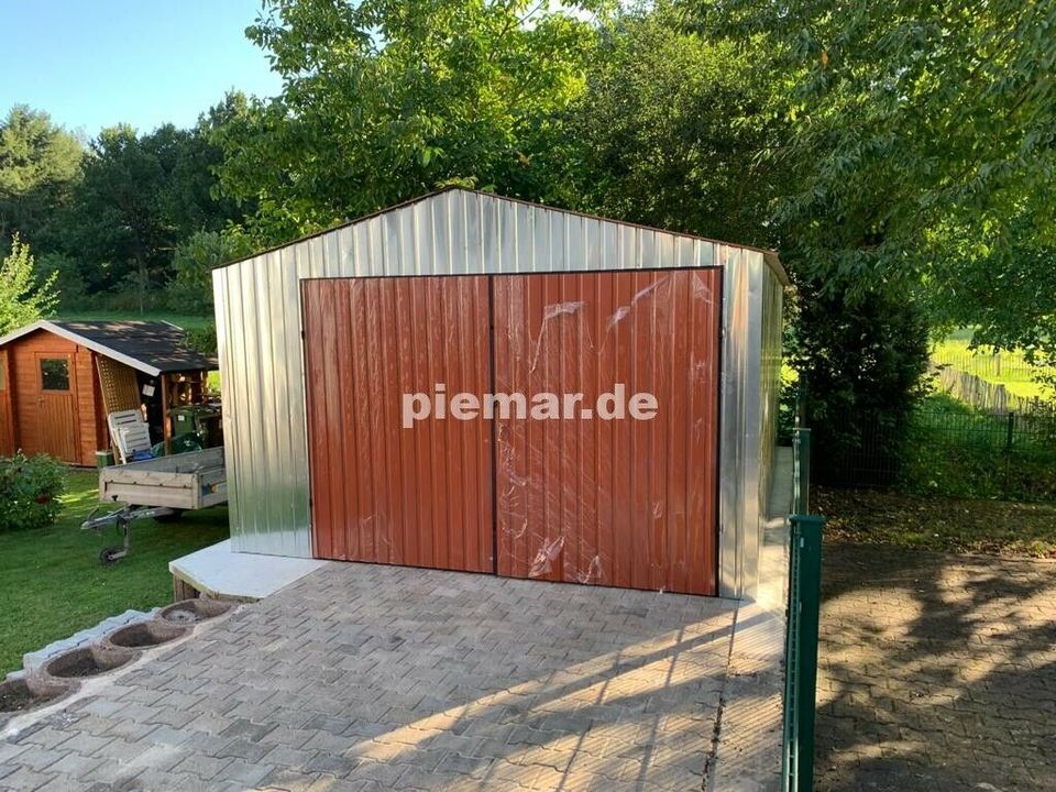 Blechgarage 4,5x5m Fertiggarage Gartenschuppe | piemar.de 9095! in Schwäbisch Hall