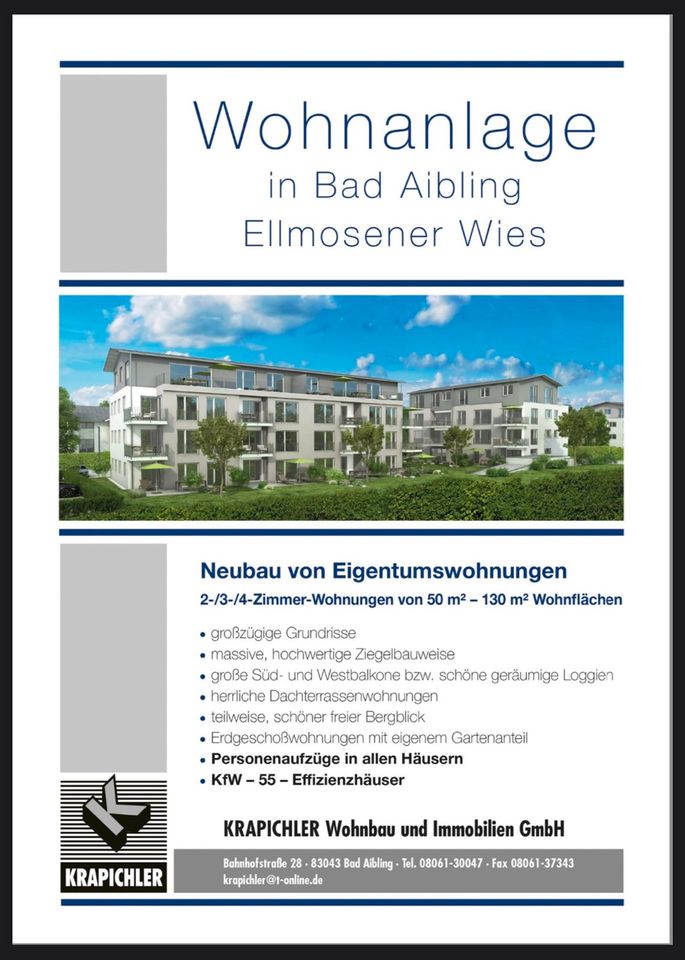 Wunderschöne 4 Zimmer Gartenwohnung - Erstbezug in Bad Aibling