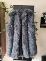 Kunstfell Fake Fur Webpelz Weste grau Gr. S Baden-Württemberg - Karlsruhe Vorschau