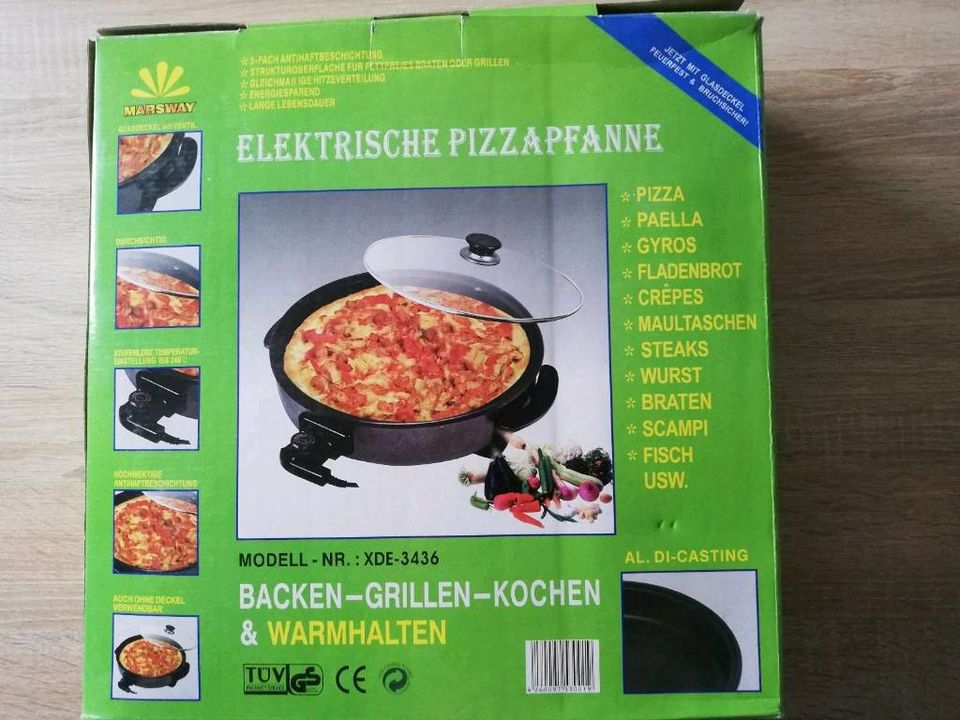 Elektrische Pizzapfanne neu Original Verpackung in Kriegsfeld