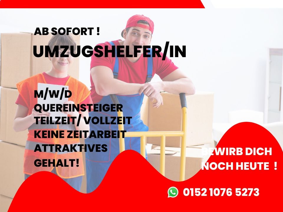 Umzugshelfer/in gesucht (m/w/d) in Berlin