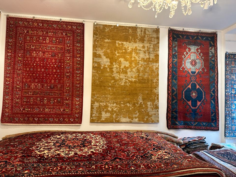 Afghan Kelim 90x60 cm orient carpet wool rot in Berlin