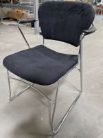 Charles O. Perry Chair Velour-Leder schwarz Besucher-Stuhl Arml. Hessen - Offenbach Vorschau