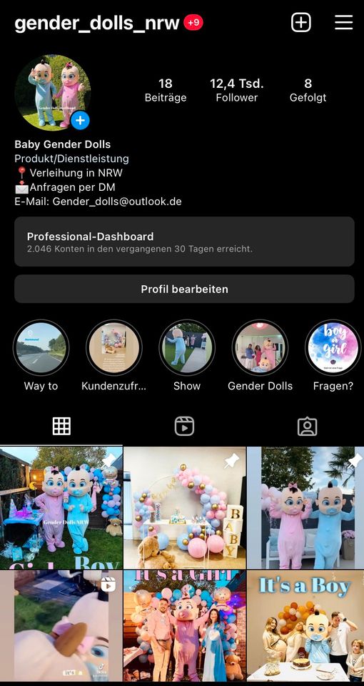 Gender Dolls Verleih/Maskottchen/Babyparty/Boy or gir in Dortmund