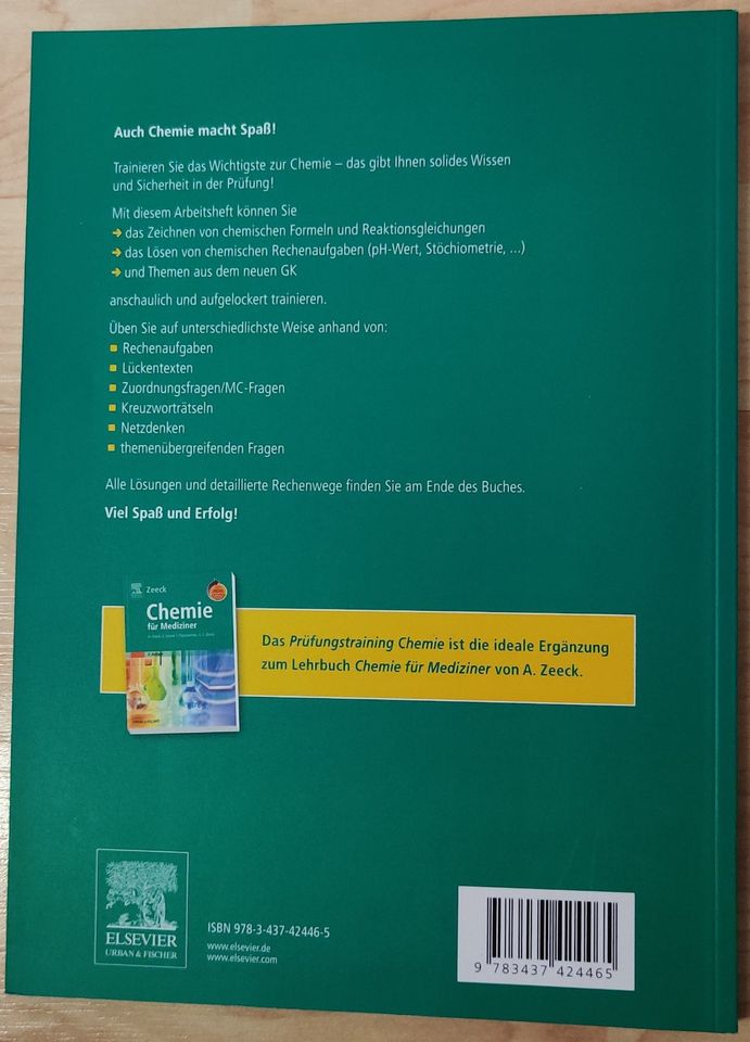 Zeeck: Prüfungstraining Chemie für Mediziner (1. Auflage, 2008) in Freising
