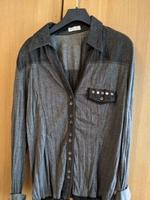 Graue Bluse von Bonita in Gr. 42. In Knitter-Optik (Crinkle) Hessen - Maintal Vorschau