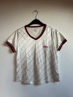 Vintage Adidas cropped T-shirt Trikot Gr. S weiß rot (90s Retro) Baden-Württemberg - Bad Waldsee Vorschau
