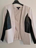 Blazer creme Kunstlederbesatz XS 34 neu Dresden - Räcknitz/Zschertnitz Vorschau